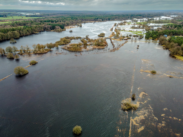 Hochwasser der Wümme bei Rotenburg