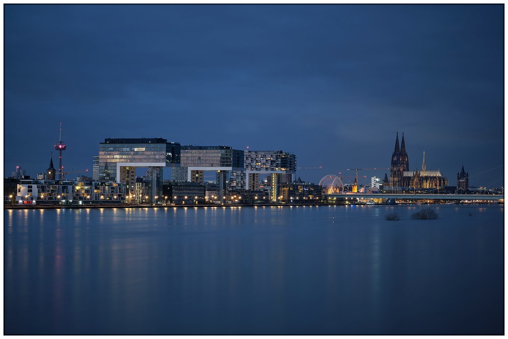 Deep Blue Cologne Skyline