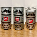 Beer Can - Lone Star Draft Beer - 01, 12oz, Ring-tab, Drawn-steel Lone Star Draft Beer
&amp;quot;Handy Keg&amp;quot;
&amp;quot;Premium Certified Quality&amp;quot;
&amp;quot;Brewed with pure Aartesian Water&amp;quot;
&amp;quot;Charcoal Filtered&amp;quot;
Lone Star Brewing Co.
600 Simpson St
San Antonio, TX
Full can