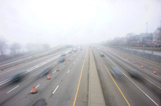 I-195 in fog