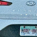 MERZ BNZ Very curious seeing this plate on a Hyundai Elantra after having shot the same plate on a Chevrolet Impala just months earlier.