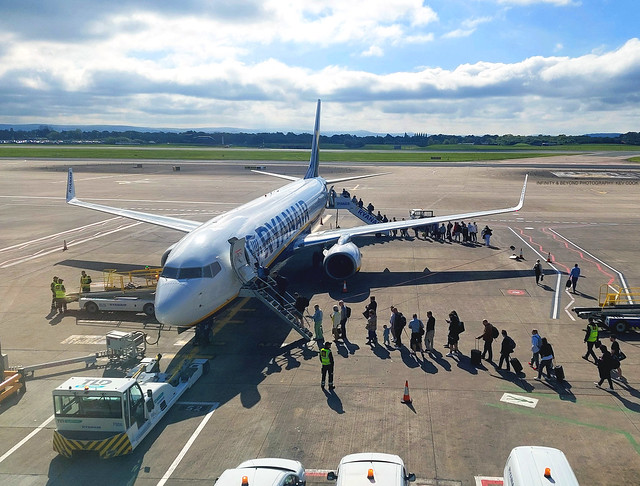 Boarding on the Ryanair ramp at Manchester