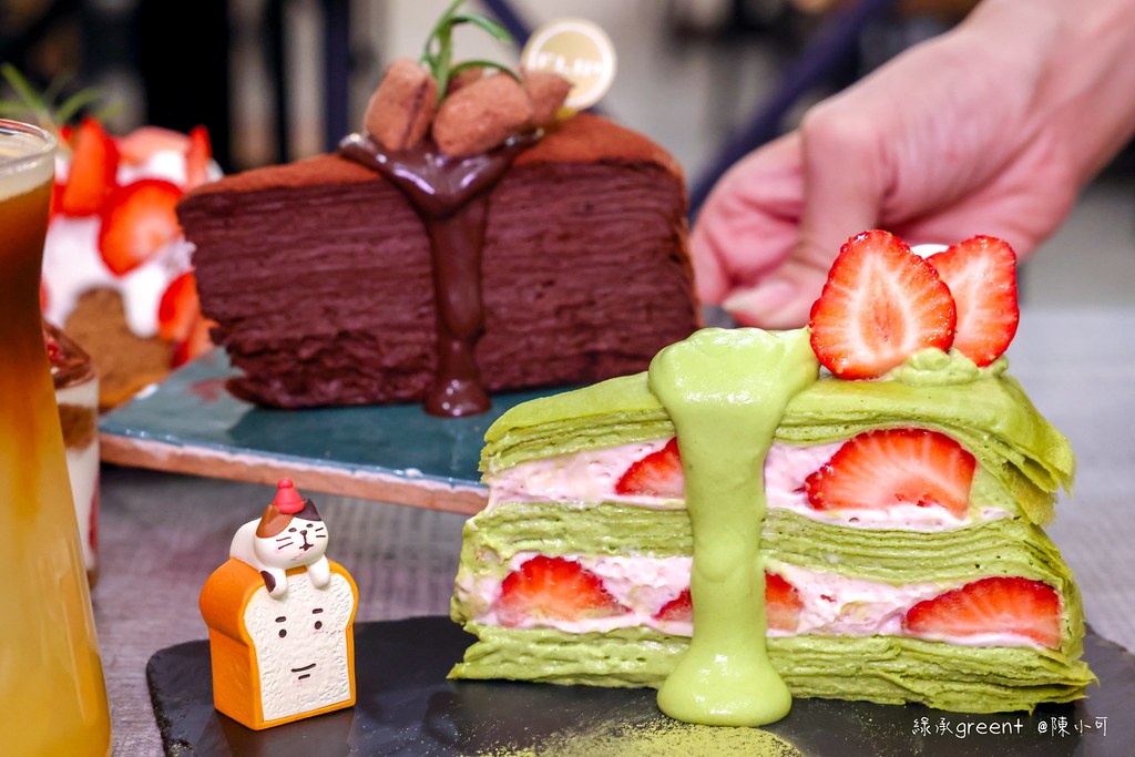 三重下午茶,三重千層蛋糕,三重甜點,三重草莓蛋糕,三重蛋糕,綠承,綠承green+,翻轉flip @陳小可的吃喝玩樂
