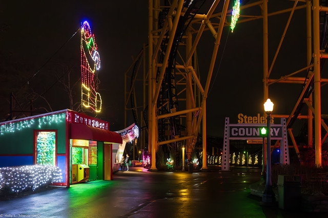 A Dark and Lonely Corner of Kennywood at Christmas Time