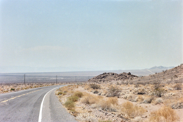 Route 66, Cadiz Summit, Marble Mountains, near Chambless CA, July 1996