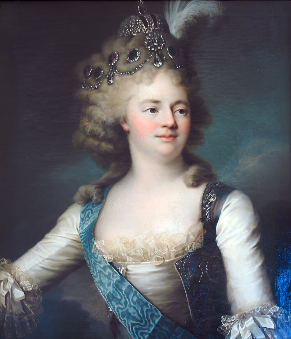 Portrait of Grand Duchess Marie Fyodorovna (1759-1828). Late 1790s.