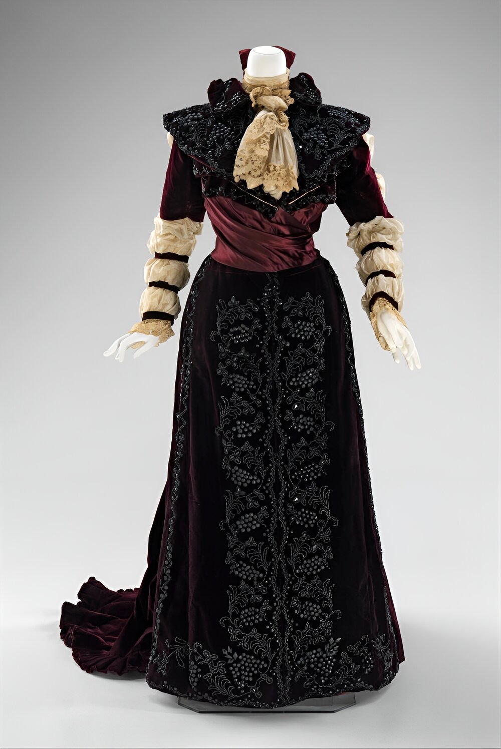 1890 Dress. American. Silk, linen
