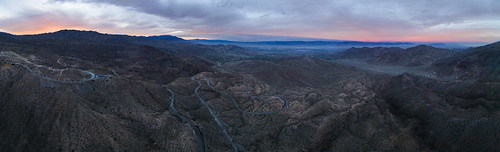 Palms To Pines Panorama by Decaseconds, Aerial panorama of US 74, the Palms to Pines Scenic Byway, in the mountains above Palm Springs, Cali
