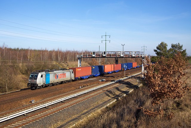 Lotos 186 276 + Güterzug/goederentrein/freight train  - Waßmannsdorf