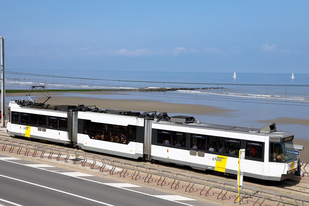 Trams in Belgie - Kusttram nr6008 - Domein Raversijde. - 18/08/2022.