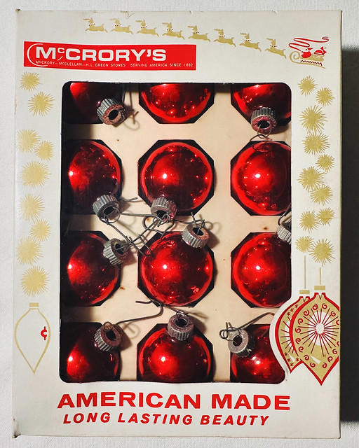McCrory's Christmas Tree Balls (1960s) In Box