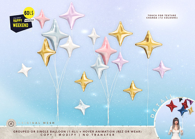 kotte - star balloon for HAPPY WEEKEND sale