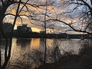 Potomac River at sunset, Georgetown Waterfront Park, Washington, D.C.