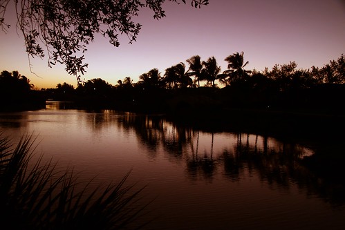 Sunset over Village Walk, FL Village Walk, Bonita Springs, FL, USA, Gated community living.
