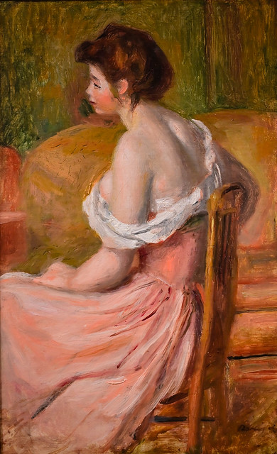 Pierre Auguste Renoir - Young woman seated with neck and shoulders uncovered 1891 at National Gallery of Victoria - Melbourne VIC Australia