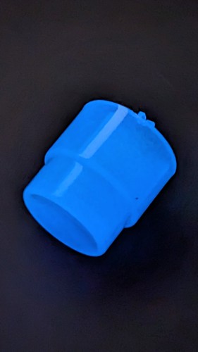 Blue GITD Pinball Button