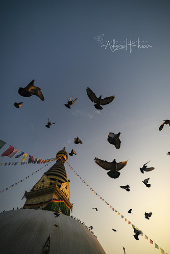 fly high...aim higher... by afzalkhanvisuals, Swayambhunath Stupa (World Heritage Site) during sunrise, Kathmanduartistic beautiful black dark dep