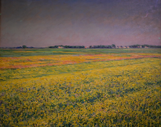 Gustave Caillebotte - La plaine de Gennevilliers champ jaunes 1884 at National Gallery of Victoria - Melbourne VIC Australia