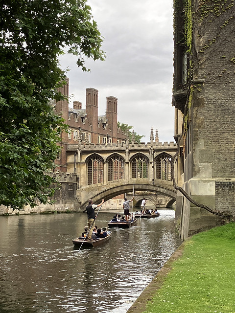 Bridge of Sighs from Lower River Court, St John's College, Cambridge, 29th August 2023 (2)