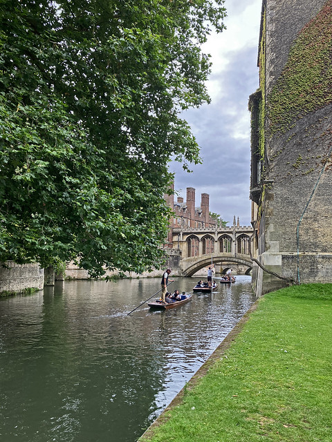 Bridge of Sighs from Lower River Court, St John's College, Cambridge, 29th August 2023 (1)