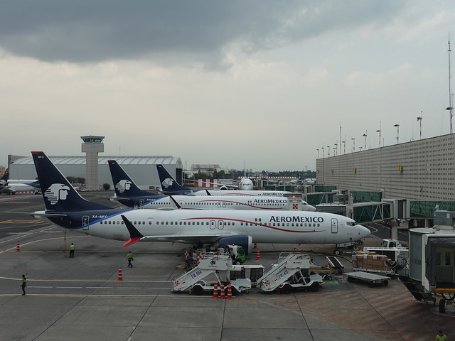 202312140 Ciudad de México Benito Juárez International Airport with Aeroméxico and Aeroméxico Connect airplanes