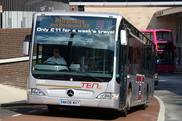 Go North East 5310 NK08MXY is seen at Newcastle Eldon Square Bus Station on 25 July 2009.