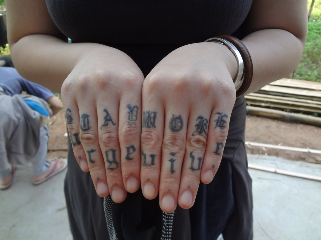 Tattoo on Guhgo's Hands