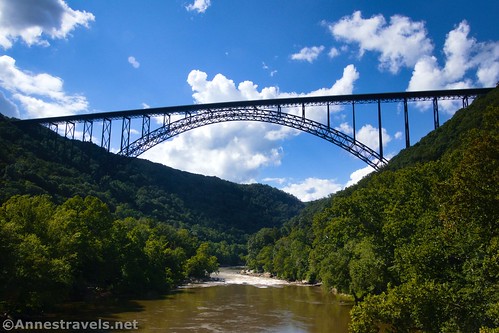 New River Gorge Bridge from the Tunney Hunsaker Bridge, New River Gorge National Park, West Virginia