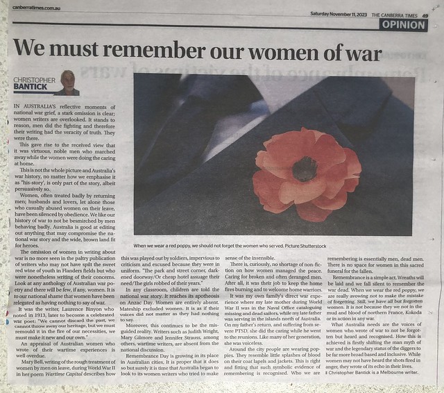 We must remember our women of war.