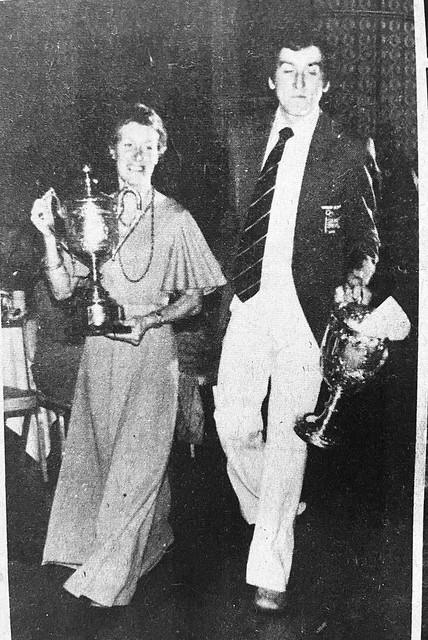 Beryl Burton and Phil Griffith feted for their 1976 BAR (best all rounder) victories.
