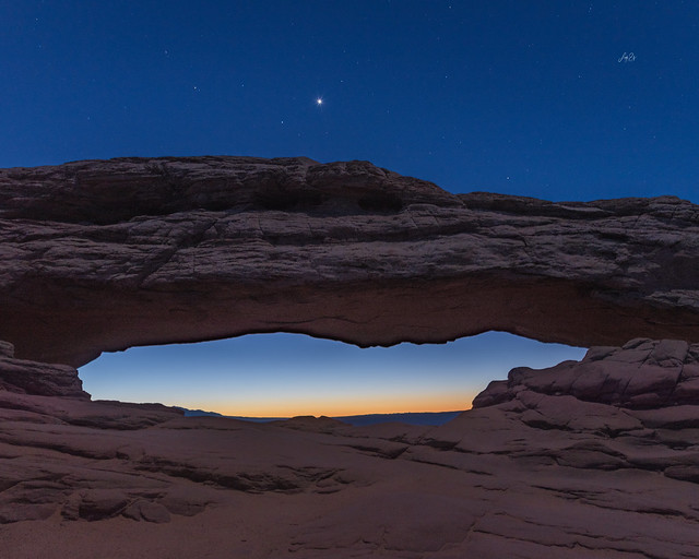 Mesa Arch Morning Blue Hour