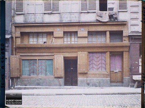 France, Paris, Maisons borgnes : Rue Mazet n°10 (ancienne rue de la Contrescarpe)