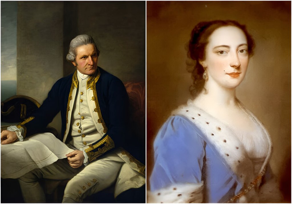 Captain James Cook by Nathaniel Dance-Holland. Mary Howard, Duchess of Norfolk by James Hoare