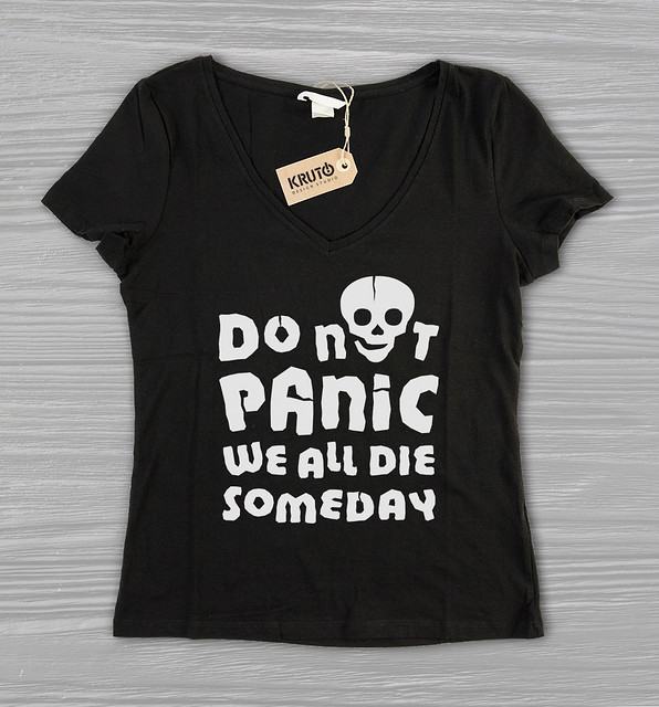Do not panic. We will all die someday. © KRUTO. T-shirts with meaning
