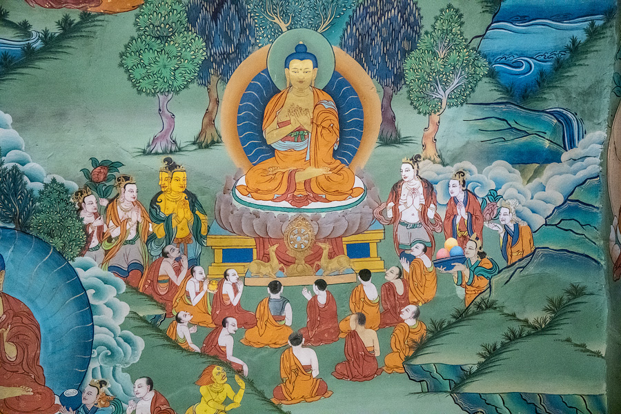 Жизнь и учение Будды, фрески монастыря Хемис