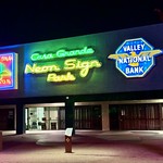 Casa Grande Neon Sign Park, Sacaton Street, Casa Grande, AZ Opened in 2019, the Casa Grande Neon Sign Park maintains a collection of lit neon and vintage signage that dates back to the mid-20th Century.