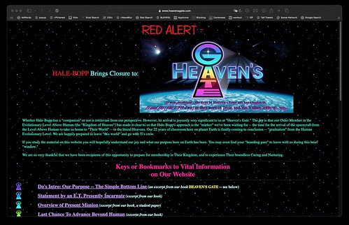 Heaven's Gate's final home page update