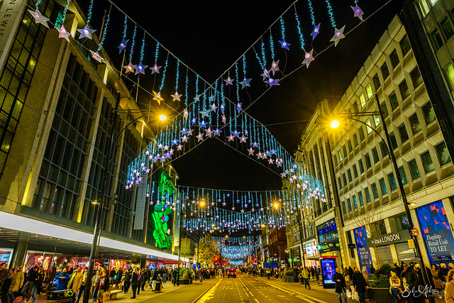 Criss Cross Christmas Lights of Oxford Street