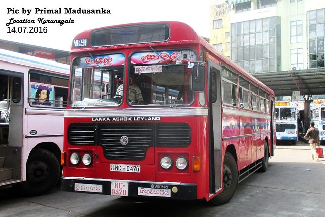 NC-0470 Nikawaratiya (NK) Depot Ashok Leyland - Viking 193 Turbo B type bus at Kurunegala in 14.07.2016