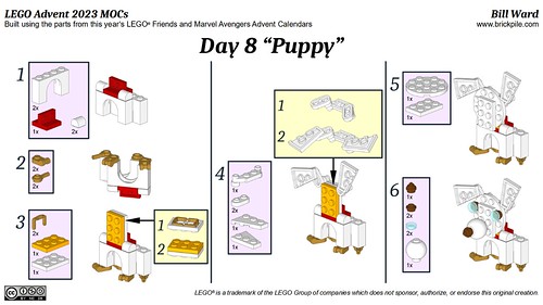 Puppy MOC Instructions (LEGO Advent 2023 Day 8)