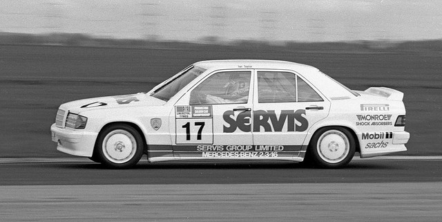 Ian Taylor - Cosworth Mercedes 190E - Uniroyal Saloon Car Championship - Castle Combe 5/5/1986