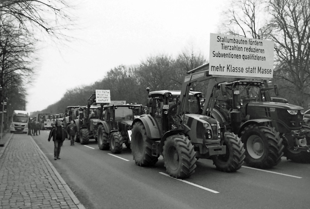 Berlin Tiergarten Bauern Demo 18.12.2023