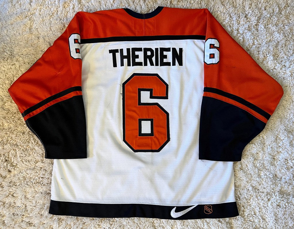 1996-98 Game Worn Chris Therien, home set unk (Back)
