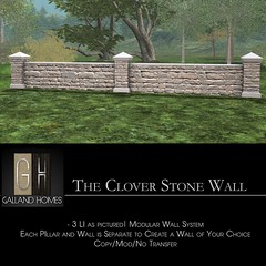 Clover Landscaping Stone Wall by Galland Homes