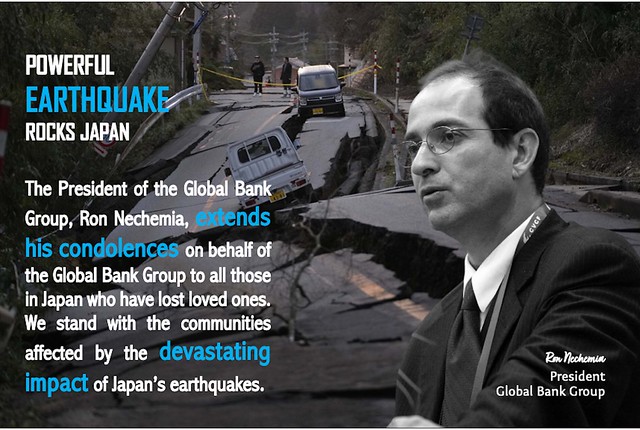 “Deeply Concerned”: Global Bank Group President Ron Nechemia Expresses Condolences to the People of Japan Following a Powerful Earthquake of a 7.6 Magnitude in Japan and the Tsunami Warning Throughout the Pacific.