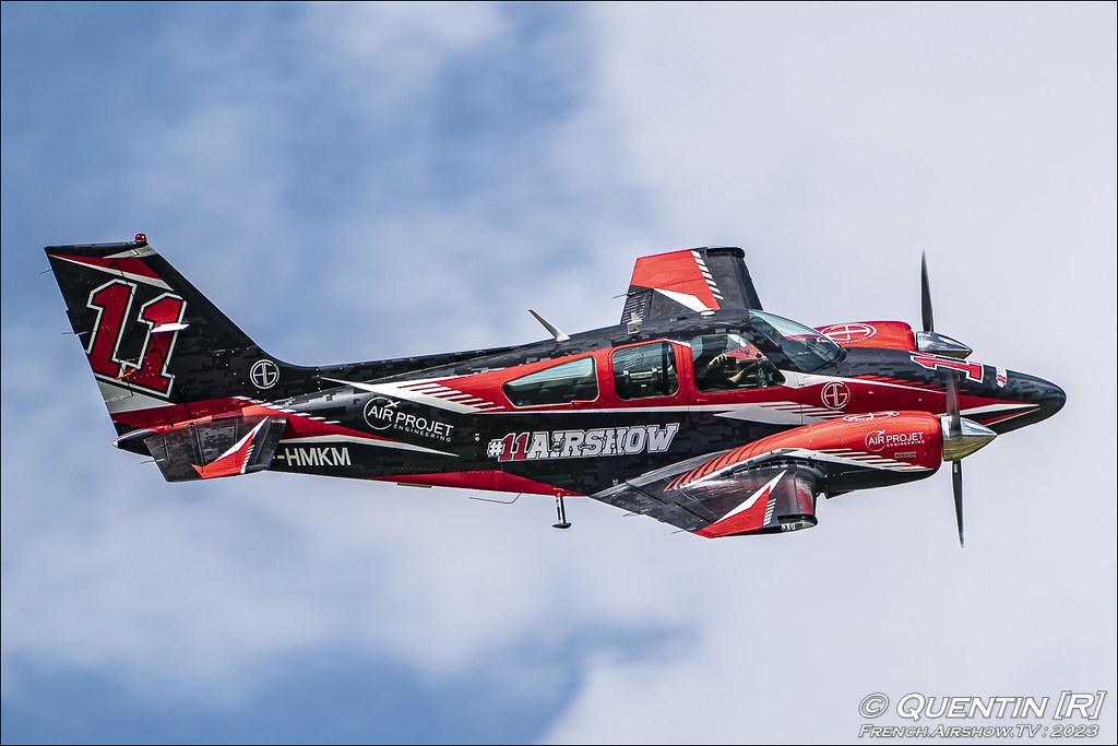 Baron 55 F-HMKM #11airshow Aerofestival Villeneuve sur Lot 2023 airshow photography Meeting Aerien 2023