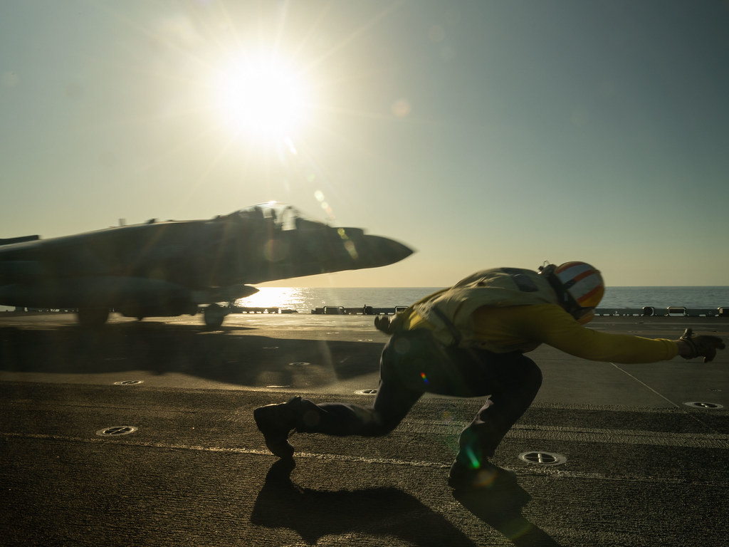 USS Bataan Launches AV-8B Harriers