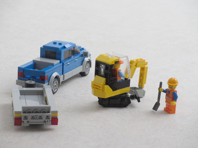 Pickup truck and mini digger
