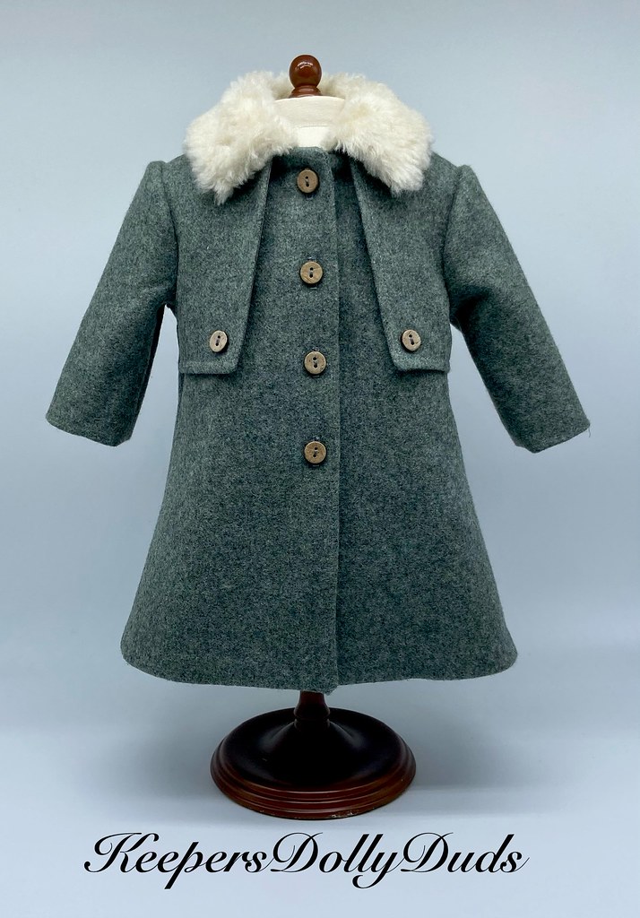 3 pc. Sage Green Winter Wools, Original KeepersDollyDuds Design
