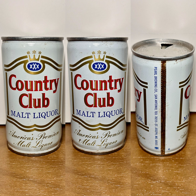 Beer Can - Country Club Malt Liquor- 04, 12oz, Ring-tab, Crimp-side